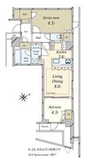 オープンレジデンシア恵比寿コートの間取図