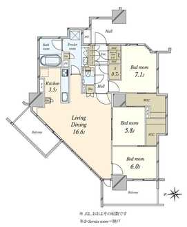 プライムパークス品川シーサイドザ・タワーの間取図
