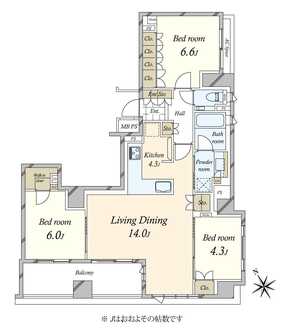 アトラス代々木上原の間取図