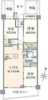 クレストフォルム生田グランヒルズの間取図
