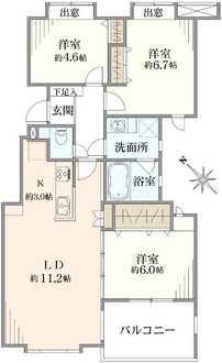 朝日パリオ新横浜の間取図
