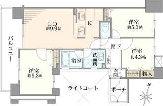 クリオ綱島十番館の間取図