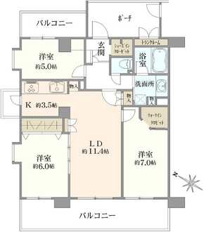 シャリエ日吉の間取図