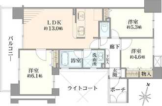 クリオ綱島十番館の間取図