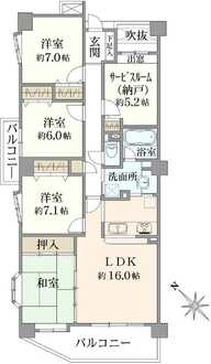 ライオンズマンション鎌倉大船の間取図