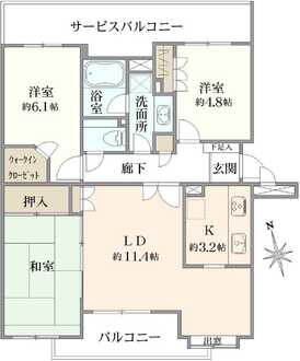 ステイツ花小金井ヴェルパセオの間取図
