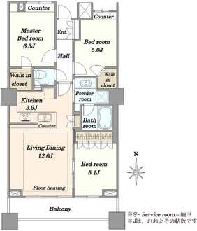 プラウドタワー武蔵小金井の間取図