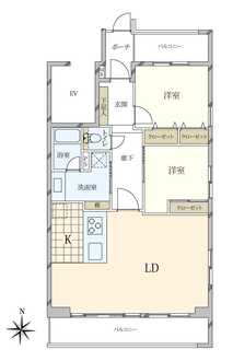 メゾンモンティチェロ弦巻の間取図