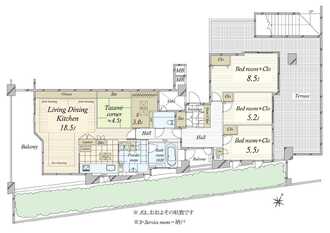 上野毛シティハウスノーステラスの間取図