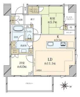 ブランズ桜新町の間取図