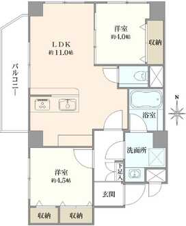 ベルメゾン武蔵関の間取図