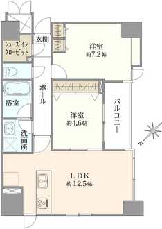 パラッシオ目黒不動前の間取図
