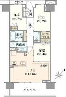 プラウドシティ方南町の間取図
