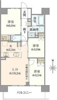 リーフィアレジデンス杉並井草森公園の間取図