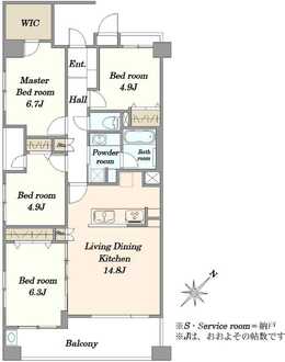 東急ドエル・アルス目黒学芸大学の間取図