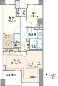 サットンアリビオ平和台の間取図