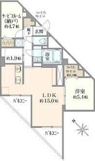 富士見台ハイツの間取図