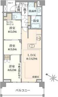 プラウド平和台ガーデンの間取図
