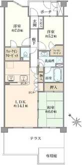 エンゼル氷川台コートIの間取図