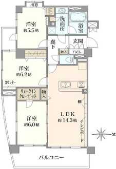 ウイングストリーム氷川台コートの間取図