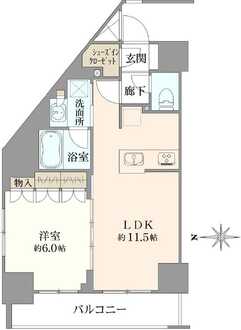 ベルジュール三鷹ステーションハウスの間取図