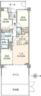 ヴィークグラン世田谷千歳船橋さくらガーデンの間取図