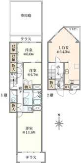 ハイツ鷺宮の間取図