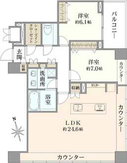 グランスイート麻布台ヒルトップタワーの間取図