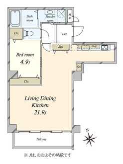 マンション白金台の間取図