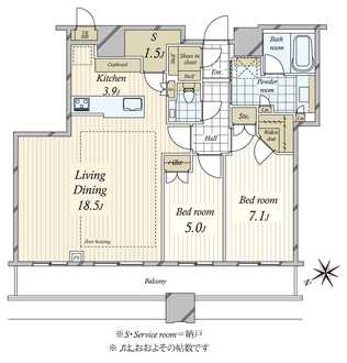 ブリリアタワーズ目黒サウスレジデンスの間取図