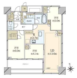 白金ザ・スカイEAST棟の間取図