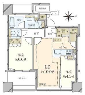 白金ザ・スカイEAST棟の間取図
