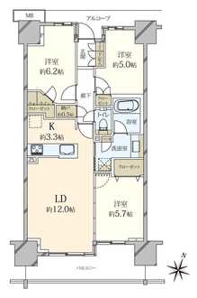 プラウド浦和高砂マークスの間取図