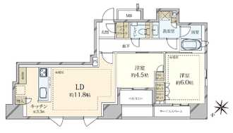 プラウド文京千石スクエアの間取図