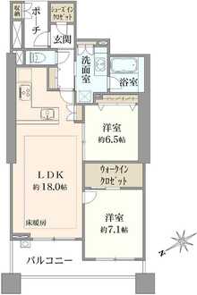 パークシティ市川B棟の間取図