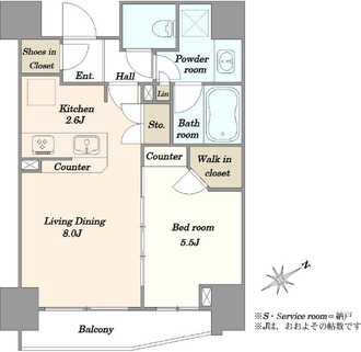 クラッシィスイート五反田の間取図