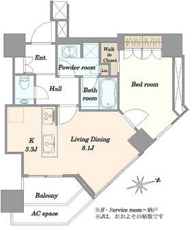 プラウドタワー白金台の間取図