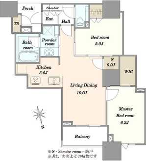 ドゥトゥール　WESTの間取図