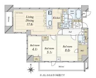 恵比寿パークハウスの間取図