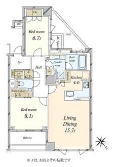 ザ・パークハウス中目黒小川坂の間取図