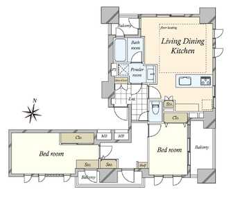 クオリア広尾の間取図