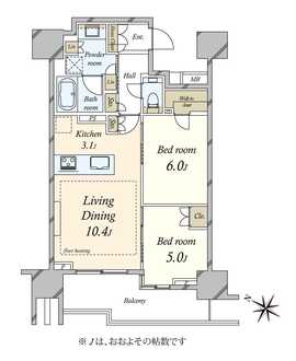 プラウド中目黒の間取図