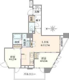 ライオンズ東中野の間取図