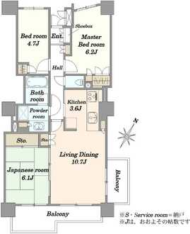 川口パークタワーの間取図
