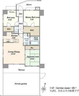 グローベルザ・ガーデン川口の間取図