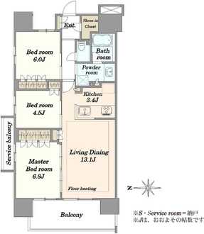 レジデンシャル金町の間取図