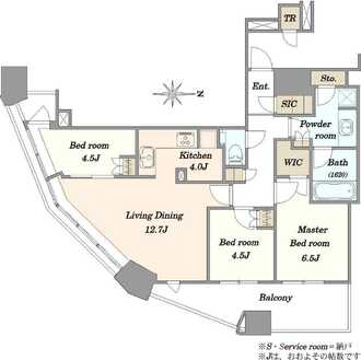 パークシティ武蔵小杉ザガーデンタワーズウエストの間取図
