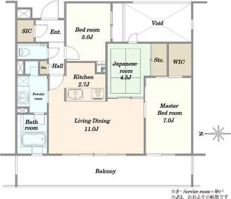 クリオレジダンス新城フロントコートの間取図