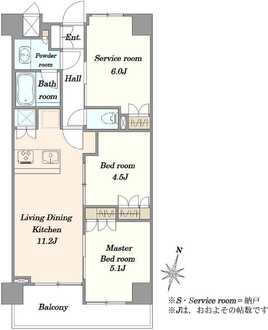 エム・ブランド新宿戸山公園の間取図