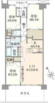プラウドシティ武蔵野三鷹フロントコートの間取図